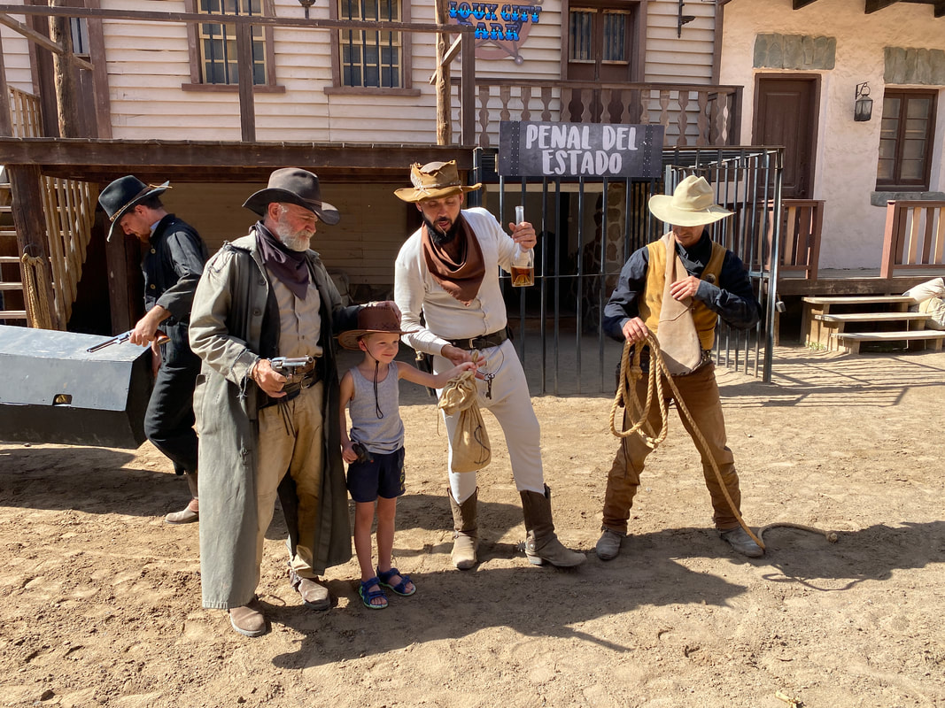 Picture af cowboys med børn i Sioux City