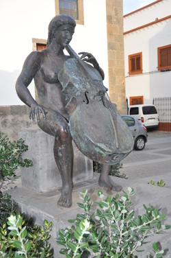 Picture af statue i Aguimes på Gran Canaria, foto Kenneth Bo Jørgensen