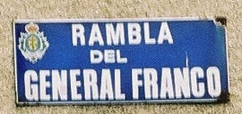 Picture af vejskilt med Rambla del Franco