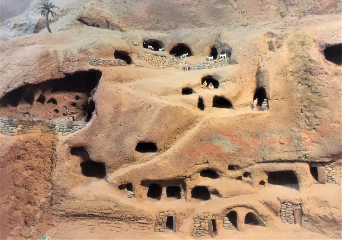 Picture af grottekompleks fra museum i Las Palmas de Gran Canaria, foto Kenneth Bo Jørgensen